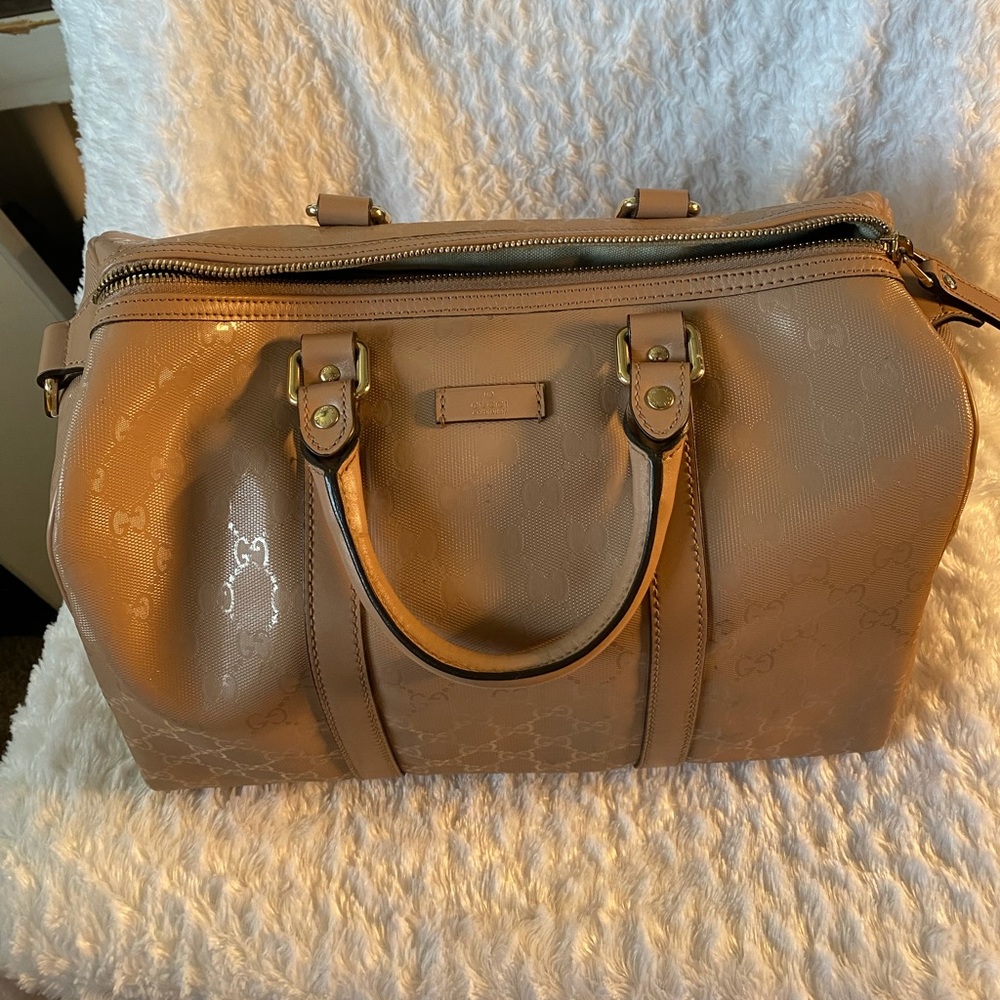 Beautiful rare Tan Boston Gucci Bag